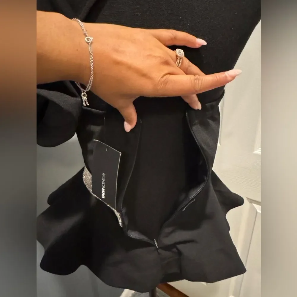 Fashion Nova Black Diamonds Are Forever Top in size small